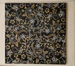 500SQM 9.5mm Flower Pattern Tiles , 30x60cm Decorative Floor Tiles Golden Silver