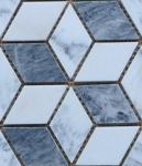 Cubic Shaped External Garden Mosaic Tiles Border Mosaic Path Tiles For Kitchen