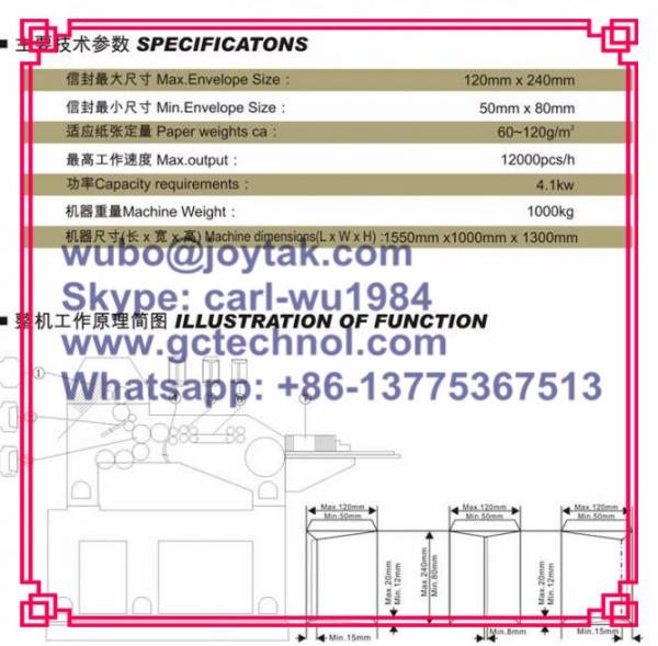 Jiangsu manufacturer pocket envelope making machine flat bag making machine max