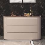 Italian Marble Buffet Wooden Wine Barrel Console Bar End Table Lockable Cabinet