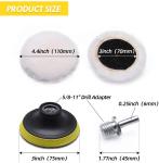 7Pcs Wheel Wool 70mm Buffing Polishing Pads Set 4.8 Ounces