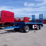 Hydraulic Ramp System Low Bed Draw Bar Full Trailer for Sale