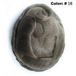 Q6 Human Hair Toupee for Men Soft Swiss Lace Cap with Clear PU Men's Hairpieces