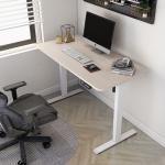 Height Adjustable Wooden White Electric Conference Desk for Industrial Coffee