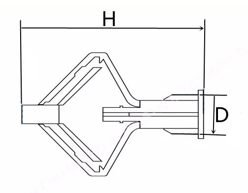 Aircarft Wall Plug Screw M13*35mm Grey PP/PE 100pcs/bag Use For Wall