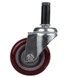 JY 100KG 130KG PVC Caster Wheels M12 Threaded Stem Swivel Caster