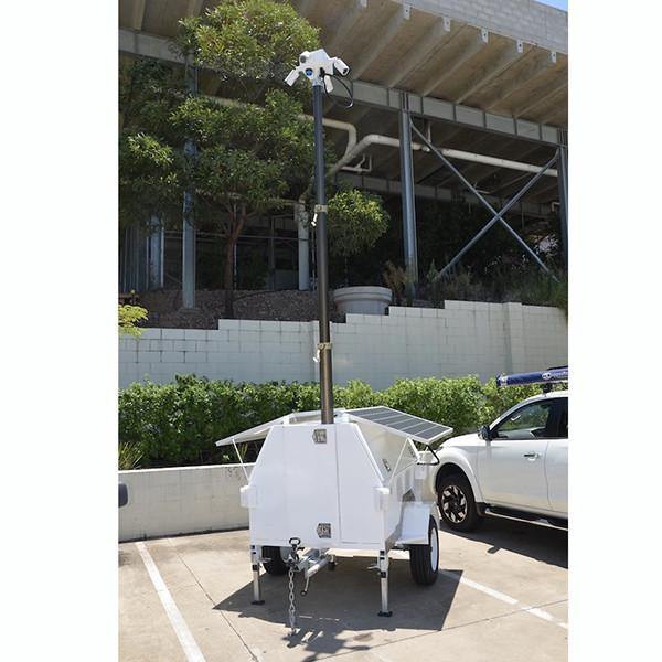 4.5m lockable CCTV pneumatic telescopic mast inside CCTV looms secuity camera