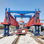 Truss Type Bridge Girder Launcher Crane High Performance Steel In Hot