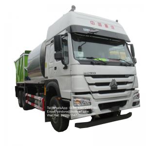 China Sinotruk howo 6x4 10 wheeler 20ton asphalt tanker  gravel  synchronous chip spreader truck on sale