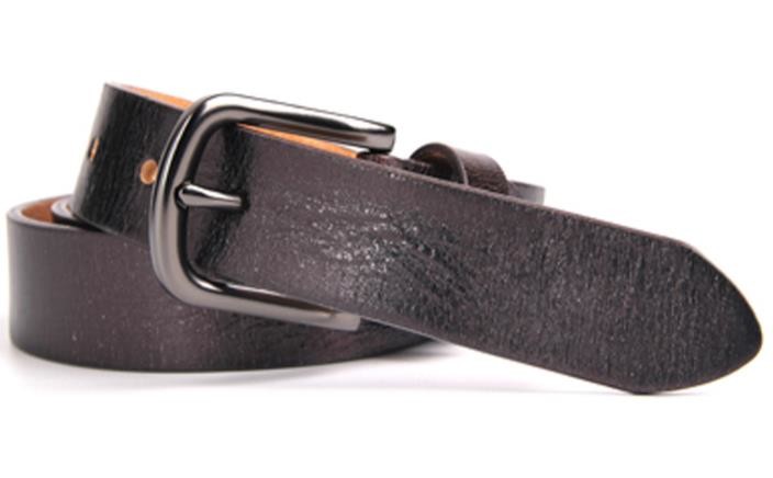 Single Prong Alloy Buckle 2.8CM Womens Wide Leather Belts