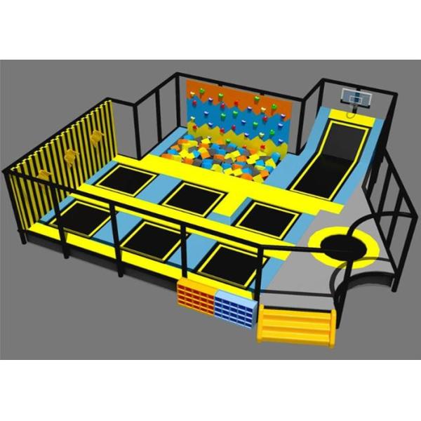 Indoor Trampoline Park Playground Jumping Zone With Buckle Stainless Steel