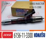 Diesel Fuel Injector 6156-11-3300 095000-1211 For Denso Komatsu Excavator PC400