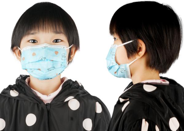 3 Ply Children's Medical Face Masks , Colorful Printing Child Respirators Dust