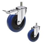 5 Inch 200kg Capacity Threaded Stem Casters With Roller Bearing