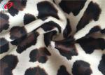 Leopard Print Plush Velboa Polyester Velvet Fabric Upholstery Brushed On One