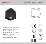 GU10 holder black surface mounted COB LED downlight&LED outdoor ceiling light