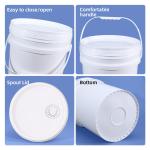 Food Grade Plastic Buckets With Lids Silk Screen Heat Transfer Printing Capacity