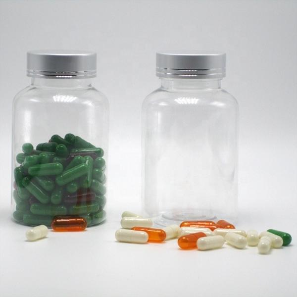 PET Plastic Bottle Boston Round White/Transparent Medicine Containers with Child