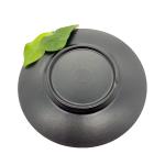 Non Toxic Melamine Salad Plate 10 Inch Matte Black Round Plate