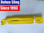 One Way Polyester Lifting Slings , Yellow Lifting Straps 3000KG W.L.L