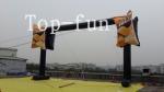 PVC tarpaulin black inflatable led light advertising arch,water proof and fire