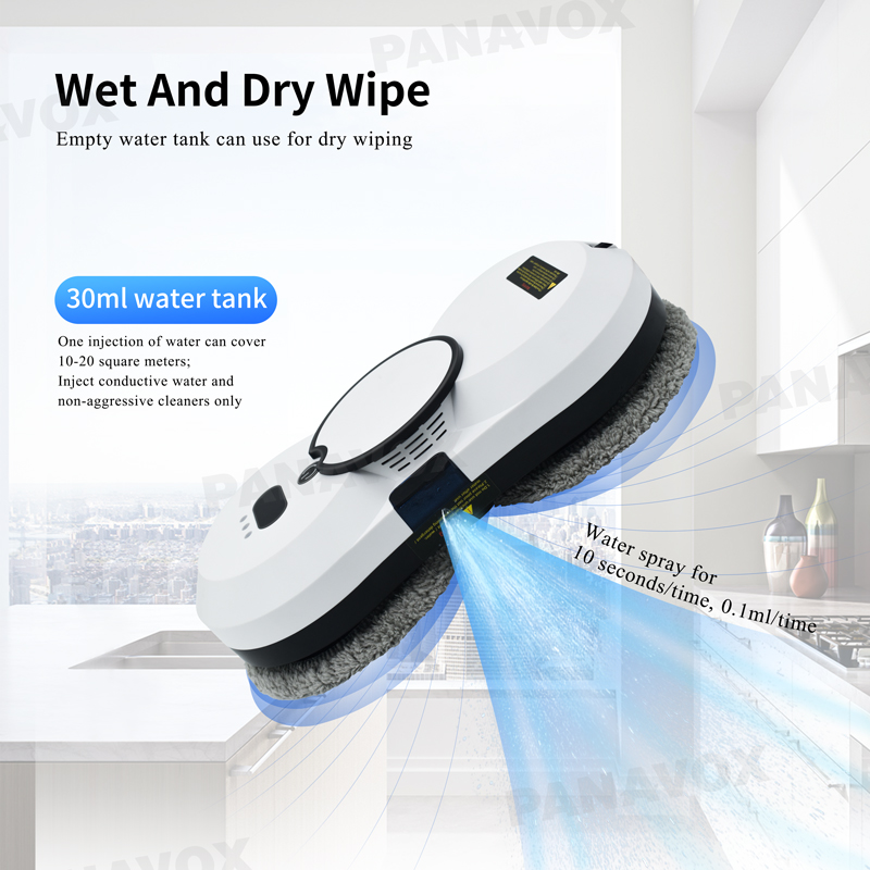 Convenient Huidi Household Window Cleaning Robot with Auto Spray and Vacuum Cleaner