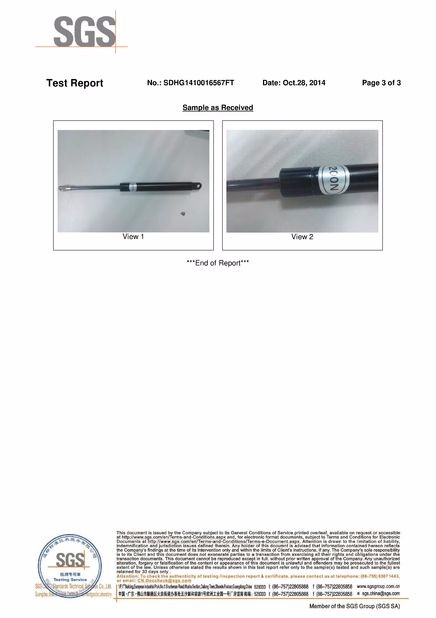 Audi Volkswagen Automotive Gas Bonnet Struts OE Number 6X0827550