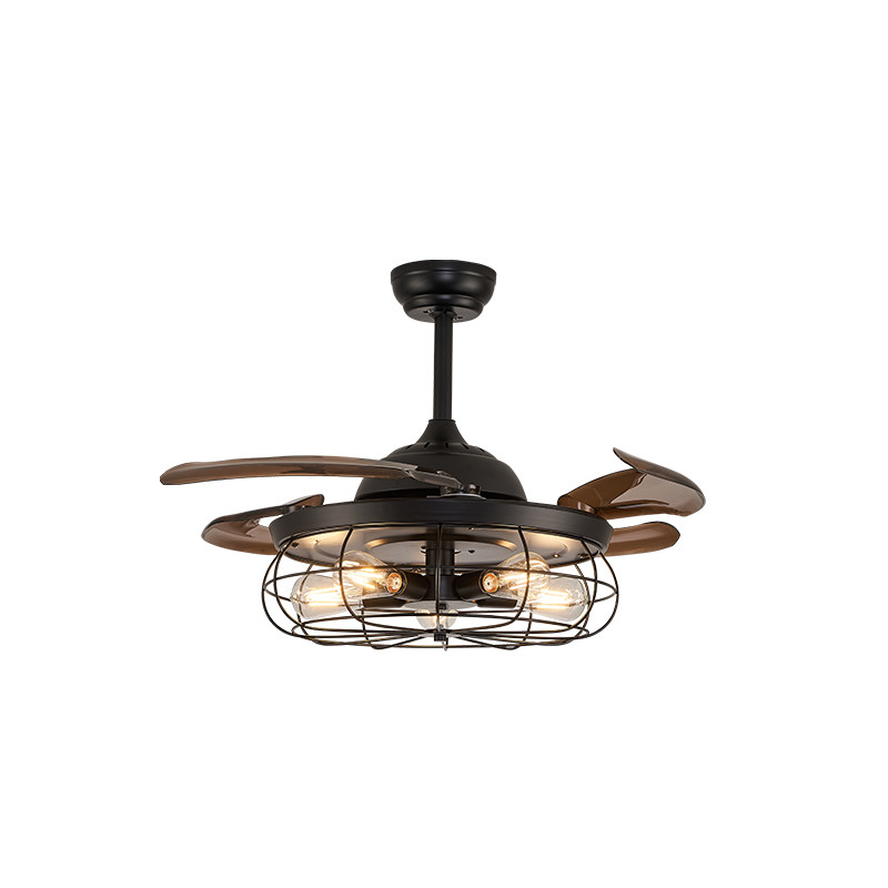 Bedroom Comfortable E27 52 Inch High Quality Smart Ceiling Fan DC Motor With Light