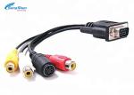 RCA TV VGA Monitor Cable , S-Video 3 RCA AV PC Computer Television Adapter Cable