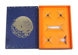 Wholesale Gold Hot Stamping Lift Off Lid Box , FSC Custom Rigid Box Packaging from china suppliers