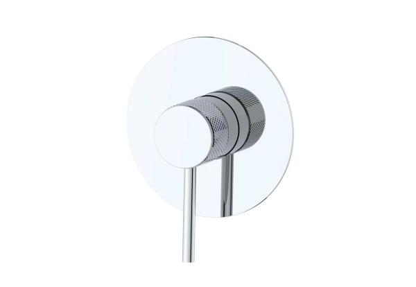 Single lever in wall concealed bath shower mixer annular knurl handle bathroom