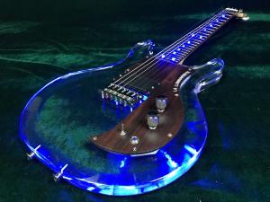 Wholesale Upgraded LED Light Electric Guitar Pull/Push Swtich Acrylic Body Electric Guitar from china suppliers