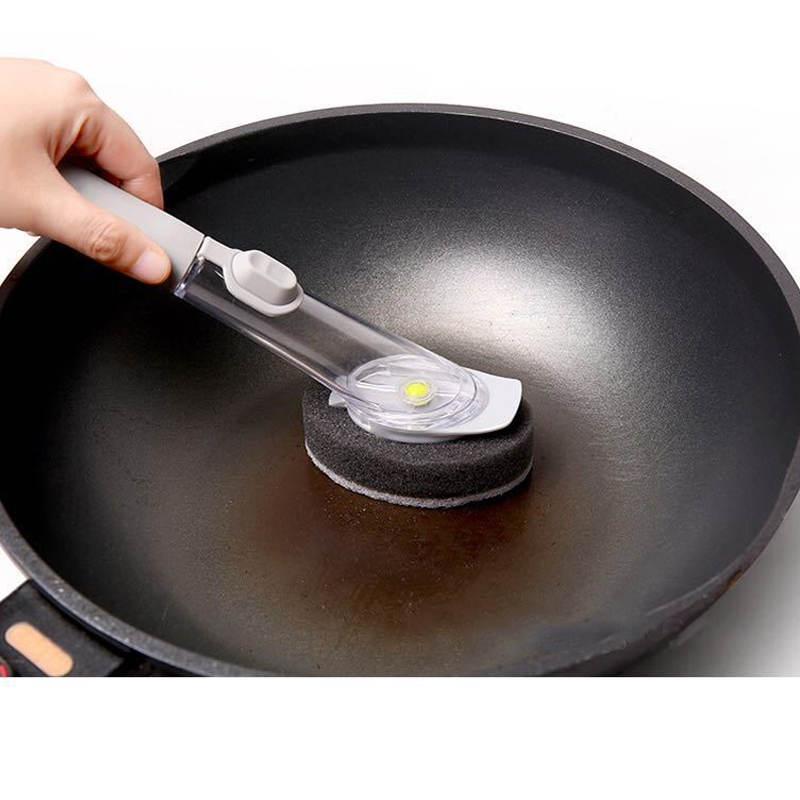 Dual purpose type cleaning brush,Kitchen Pot Cleaner Tool,Scrubber Dish Bowl Washing Sponge Kitchen Dish Washing Brush Pot Brush
