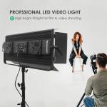 2700k 7500k LED Video Studio Lights 200 W Remote Control LED Display Film