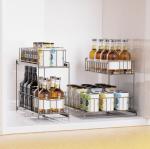 Multifunctional Kitchen Storage Basket Under Sink Organizer Sliding Storage