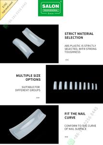 Wholesale Salon beauty false eagle month nail tips French manufacture acrylic extra-long half cover tips from china suppliers