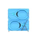 Black Patented Appearance Capsule Hotel Bed LED Lights Sliding Doors