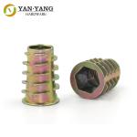 Furniture Accessory Zinc Plated Fastening Metal Screws insert NUT