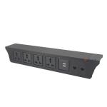 Universal AC power hang under office table power outlet with usb charger