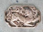 Decorative Metal Animal Sculptures , Ancient Bronze Wall Relief Sculpture