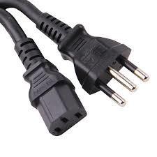 Wholesale Home Application C13 PVC Brazil Black Power Cord With EU 3 Pin Plug from china suppliers