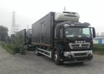 Professional Refrigerated Closed Van Truck White / Red / Black Freezer Box Truck