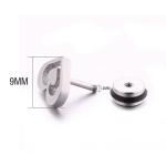 Special double heart shape women stud earrings stainless steel body piercing