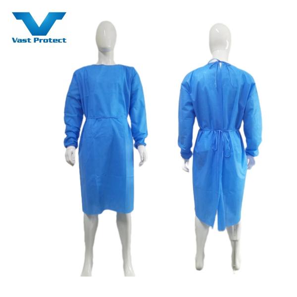 Disposable Surgical Gown VPT-501 Soft Blue Protection Fluid Proof Anti Static
