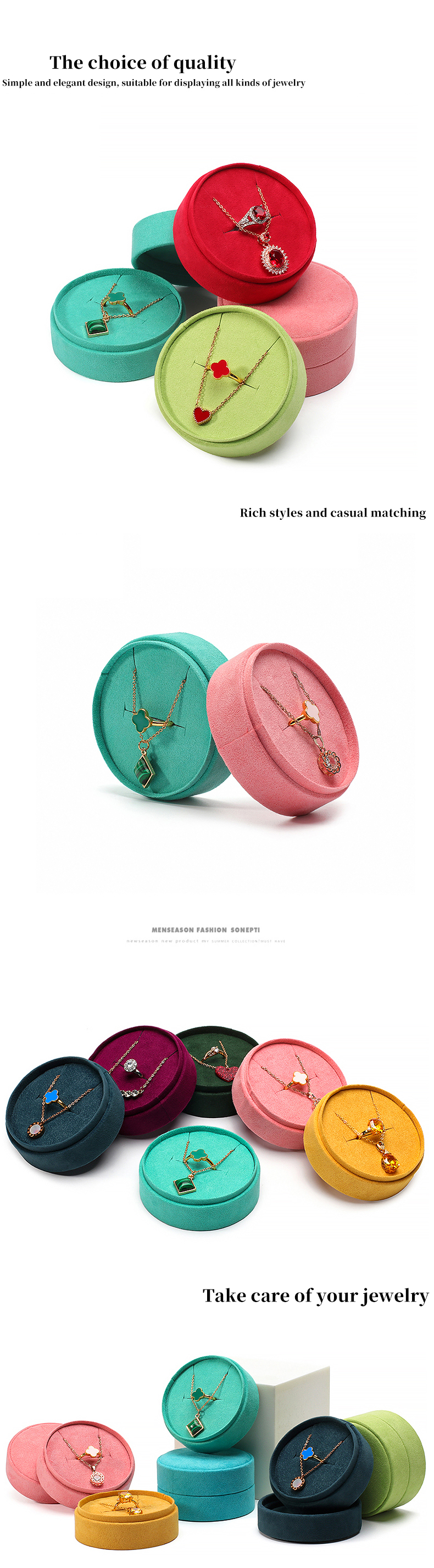 Get the Jewelry Box from Hanhong Custom Logo Box for Earrings Bracelets Necklaces Rings