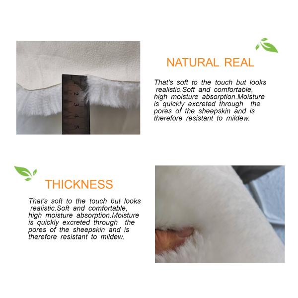 Shaggy Shearling Sheepskin Throw Blanket Fur Carpet Rug