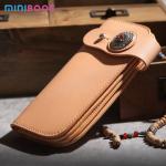 2023 Vintage Handmade Leather Long Wallet Genuine Cowhide Leather Japanese Style