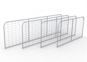 China Galvanized Steel Farm Gates Pre Fitted Collared ’N’ Stay 16ft Height on sale