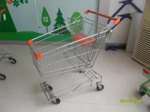 Wholesale Low Tray Low Carbon Steel Wire Shopping Carts With Wheels 871x525x977mm from china suppliers