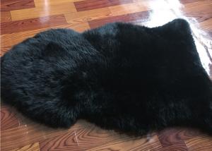 Wholesale Dyed Black Sheepskin Fleece Blankets Soft Warm For Children Room Bed Decoration from china suppliers